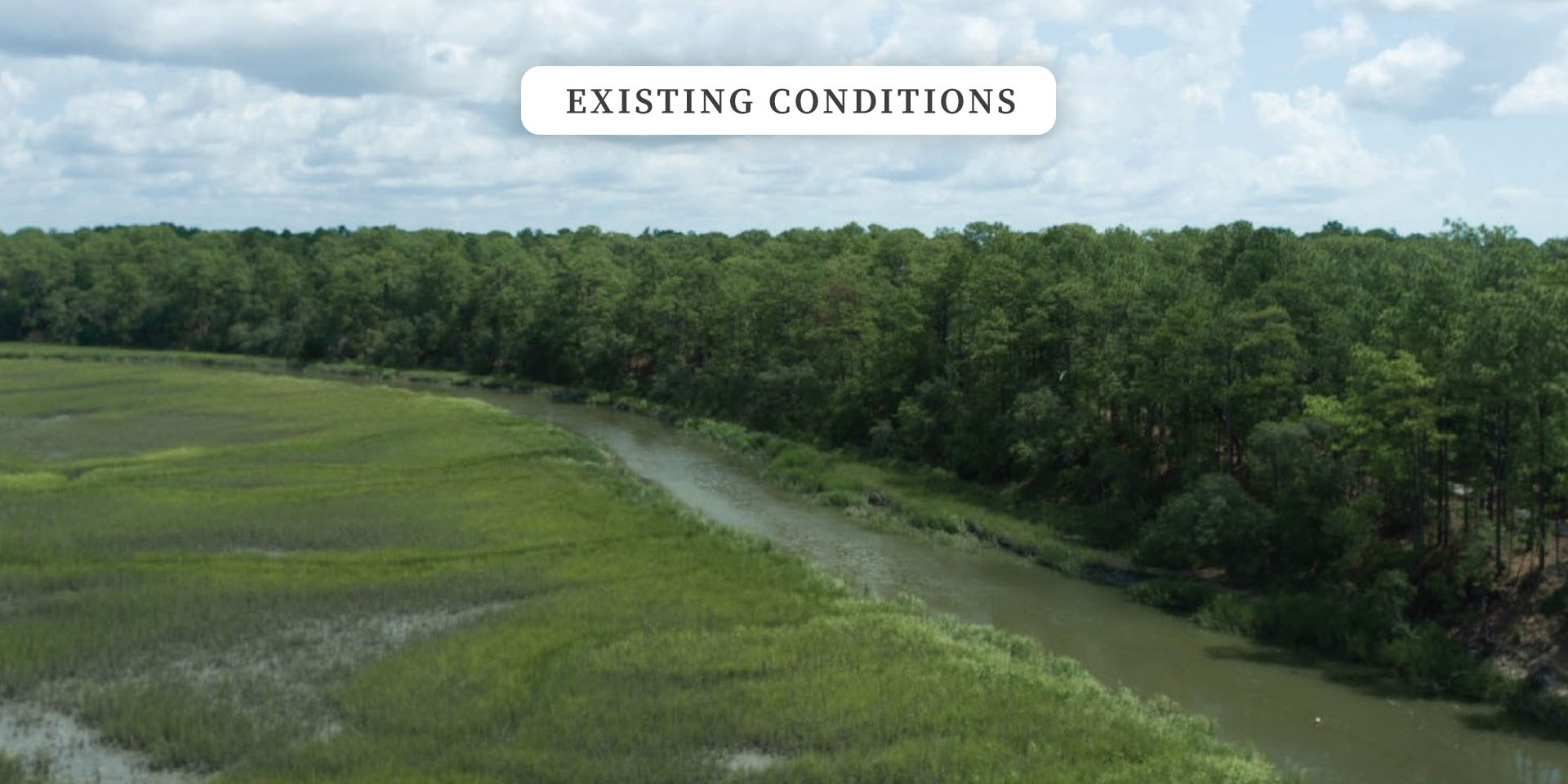 Looking to Eddings Creek: Existing Conditions